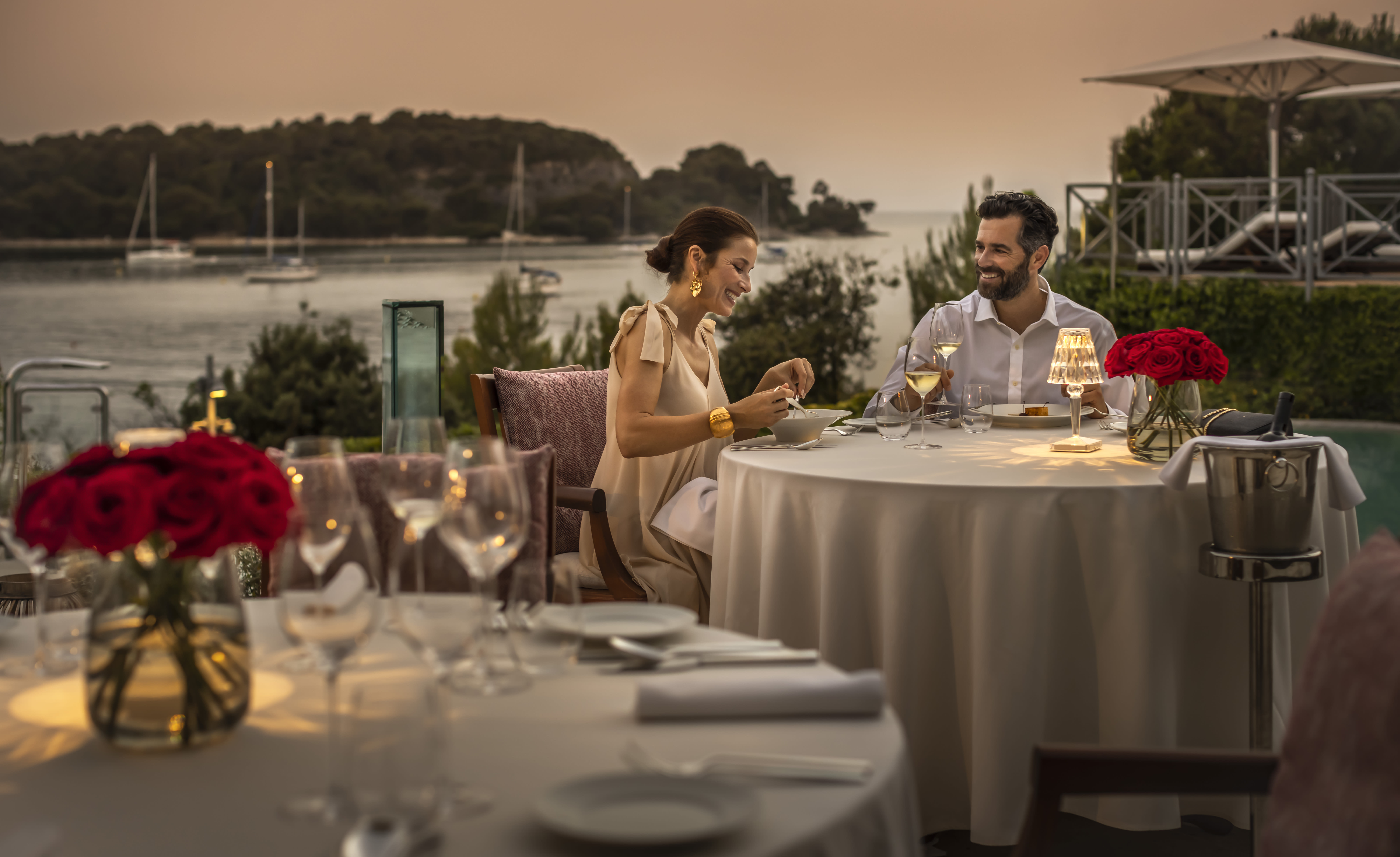 Una cena esclusiva in privato, sulla terrazza del ristorante Amatis