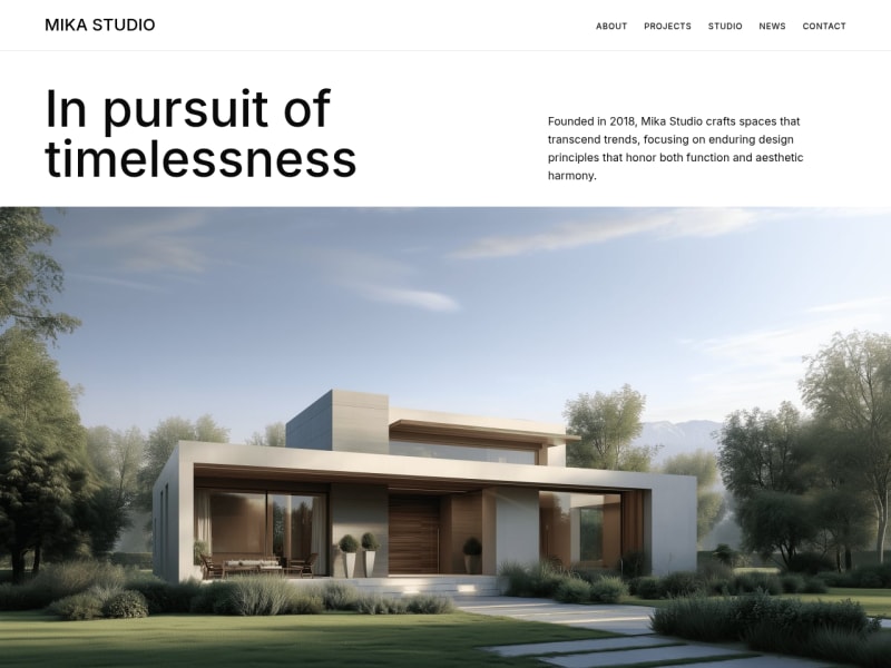 Architecture Studio Homepage