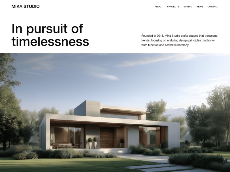 Architecture Studio Homepage