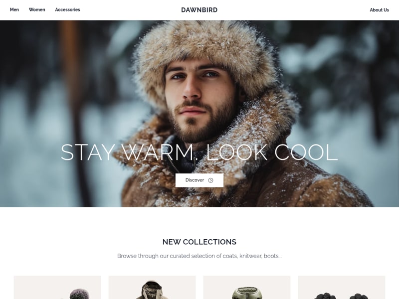 Winter Fashion Landing Page