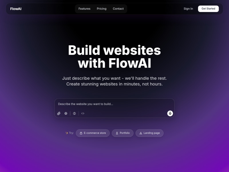 AI Tool Landing Page