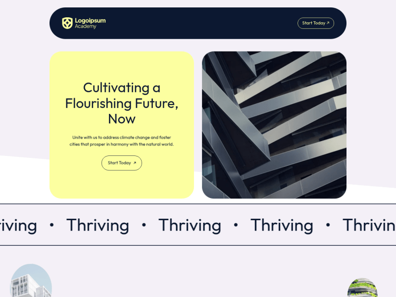 Eco Architecture Landing Page