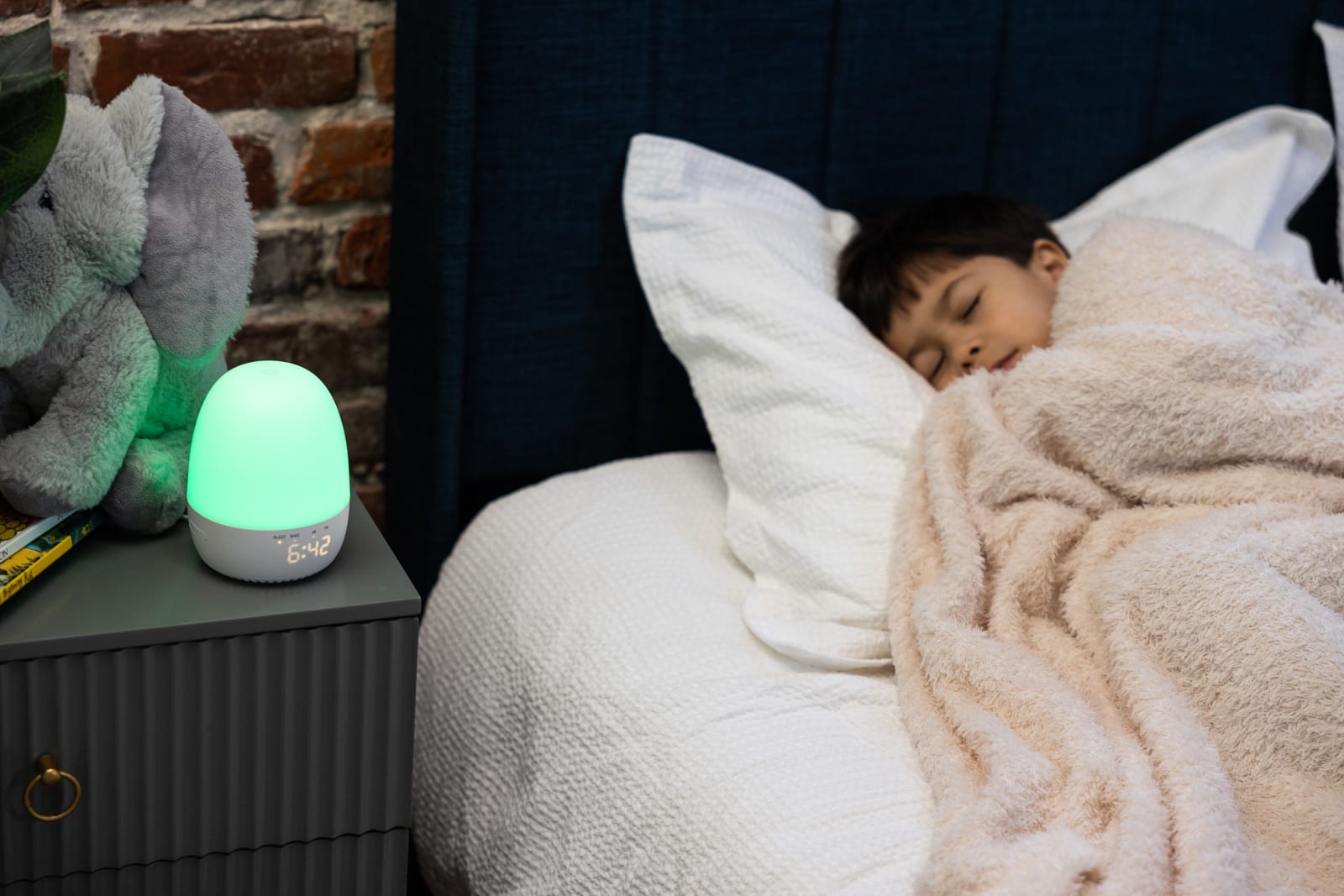 Light to Rise, Sleep Trainer Clock with Sound Machine for Kids
