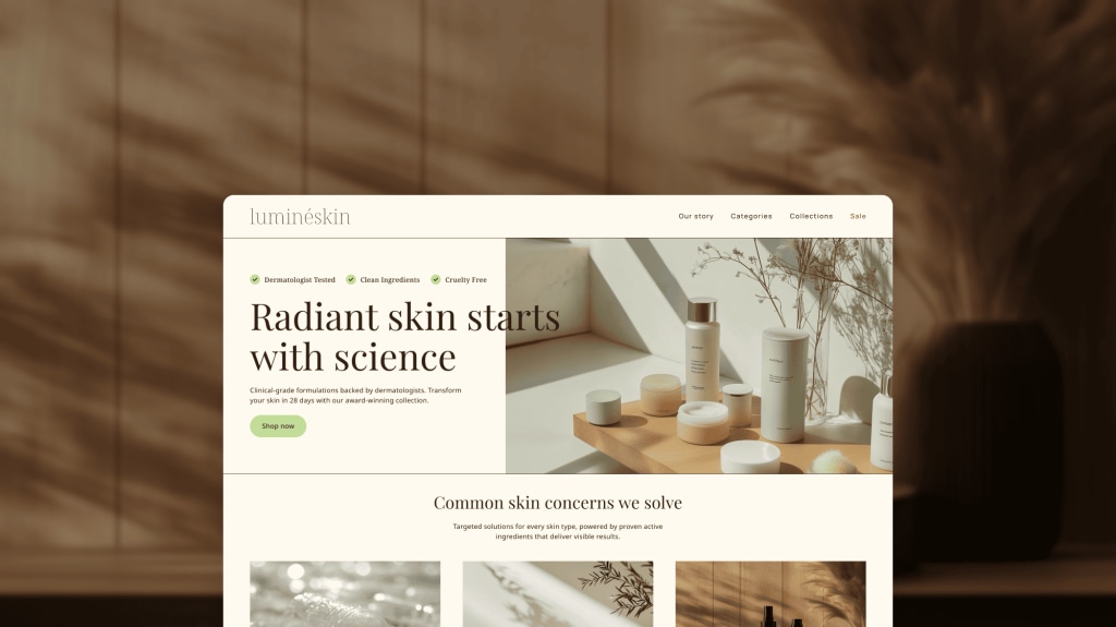 Ad landing page