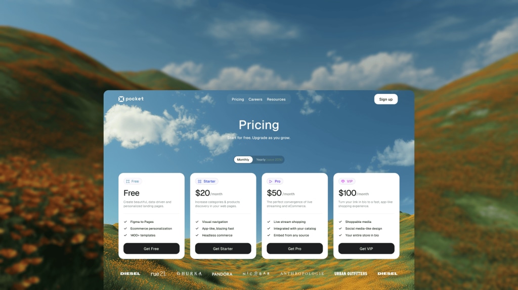 Pricing Page
