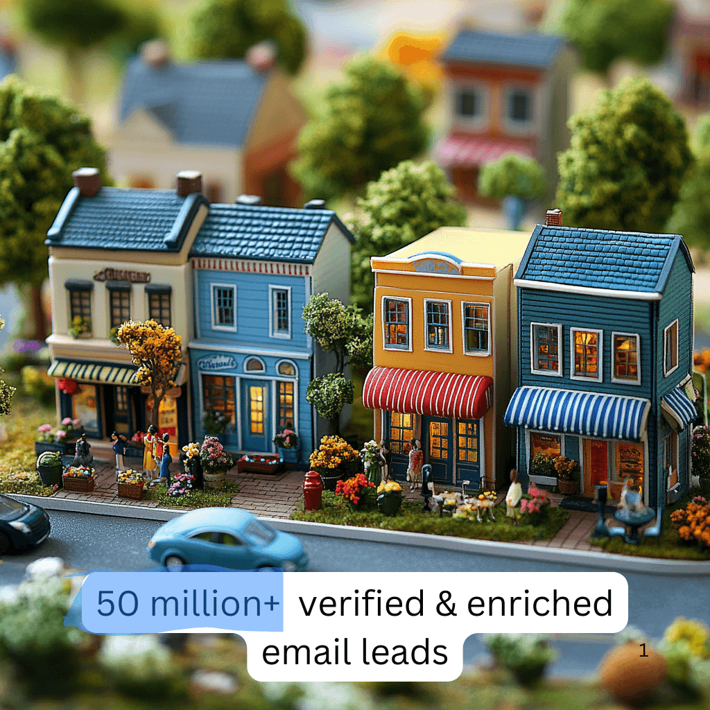 Miniature town with colorful buildings