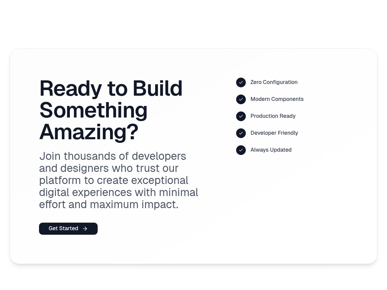 MInimal CTA Section with Features