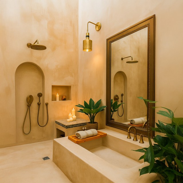 Ambient bathroom lighting example