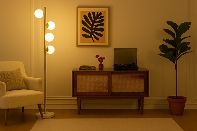 Aesthetic floor lamps as sculptural statements