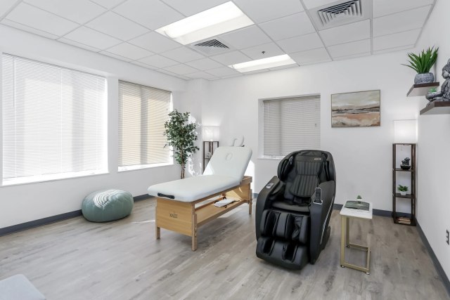 Massage and reiki therapy room