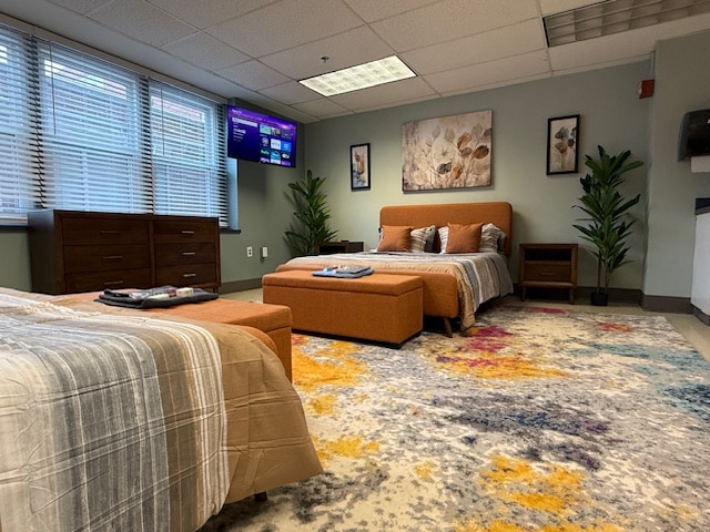 Comfortable dual-bed room with natural lighting