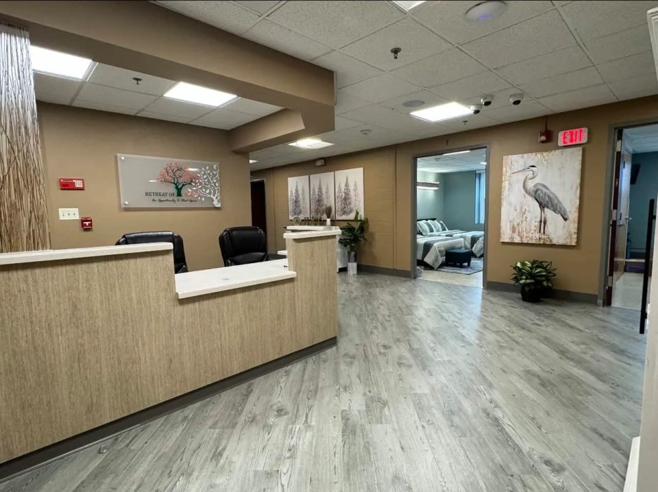 Welcoming reception area and atrium entrance