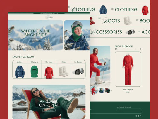 Make a winter collection landing page