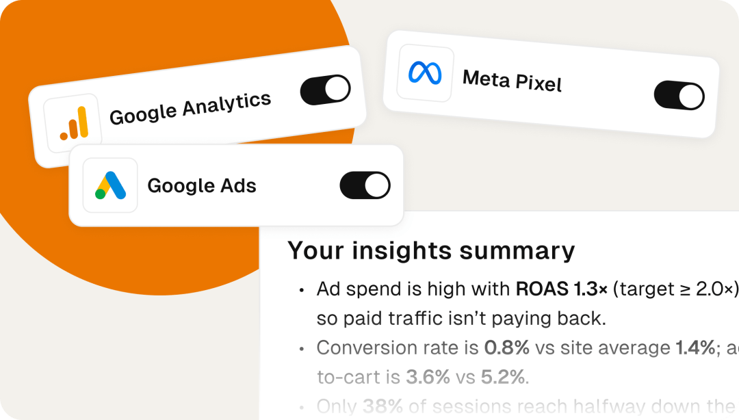 Analytics agent card