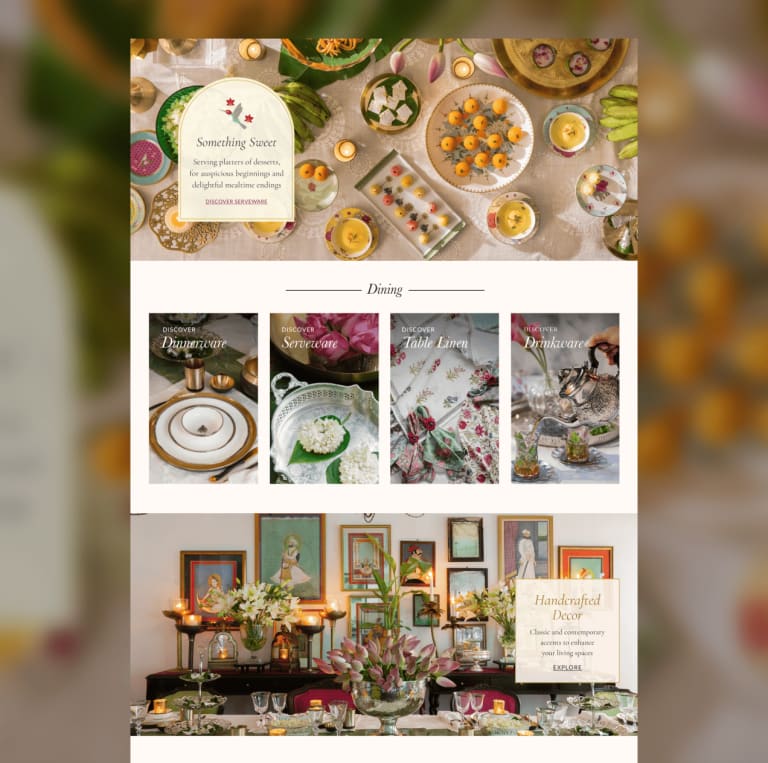 Home collection page