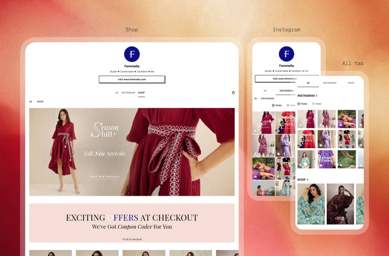 Femmella storefront and social composition