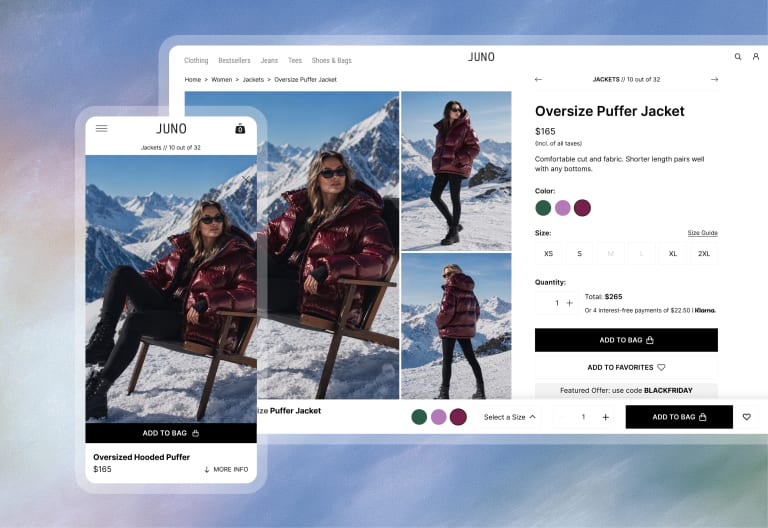 Product detail pages experience