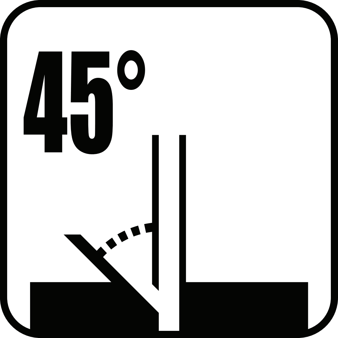 Neigung 45° links