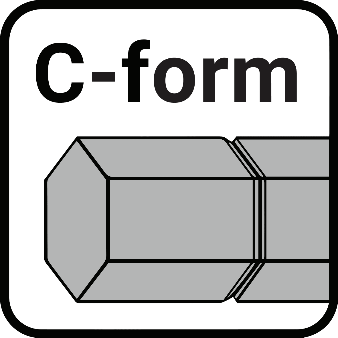Sechskantschaft C-Form