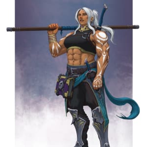 Tela Furrow, Protector Aasimar, Monk of the Cobalt Soul