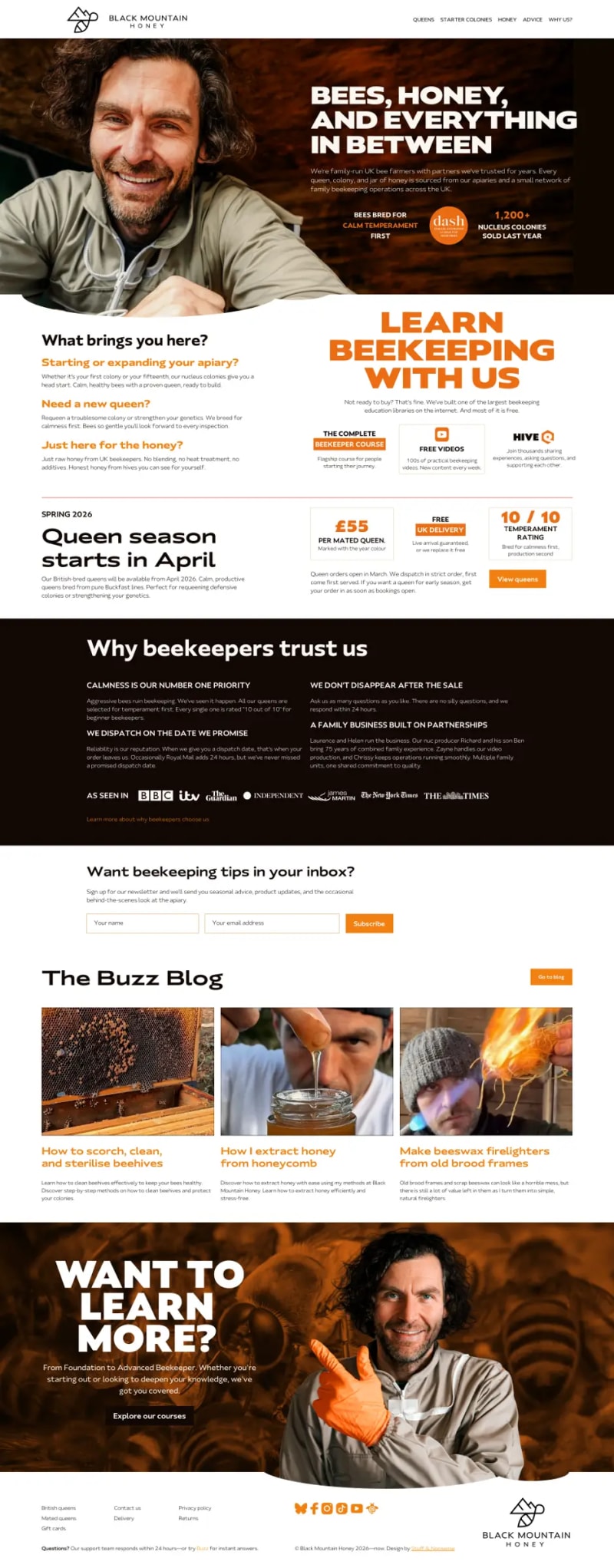 Black Mountain Honey website