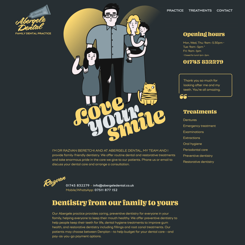 Abergele Dental website design