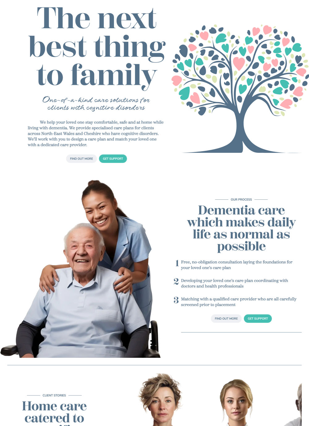 Dementia Care Solutions page design