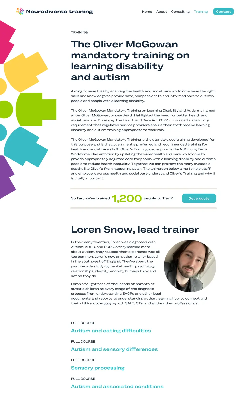 Neurodiverse Training website