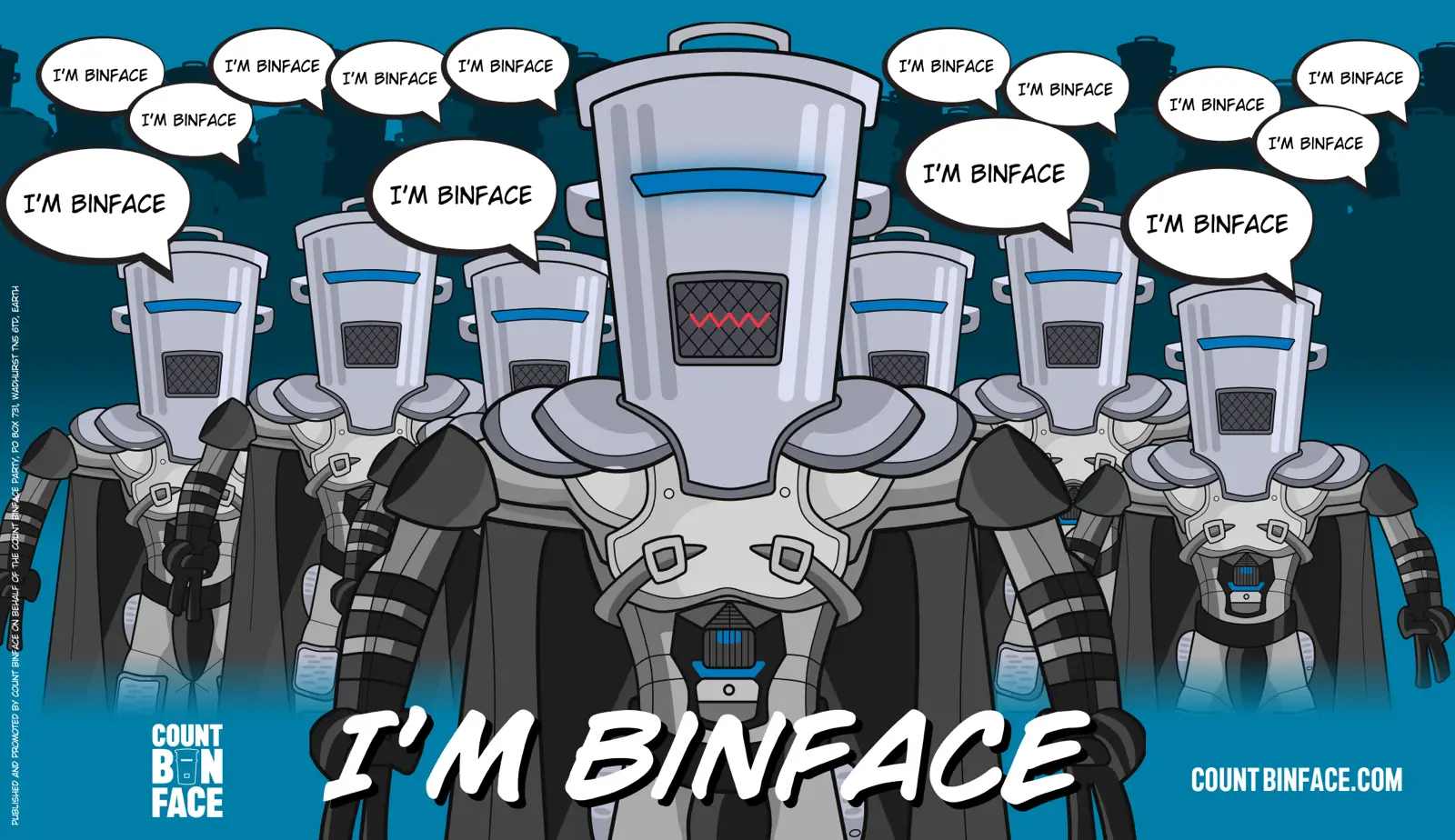 Count Binface supporter poster.