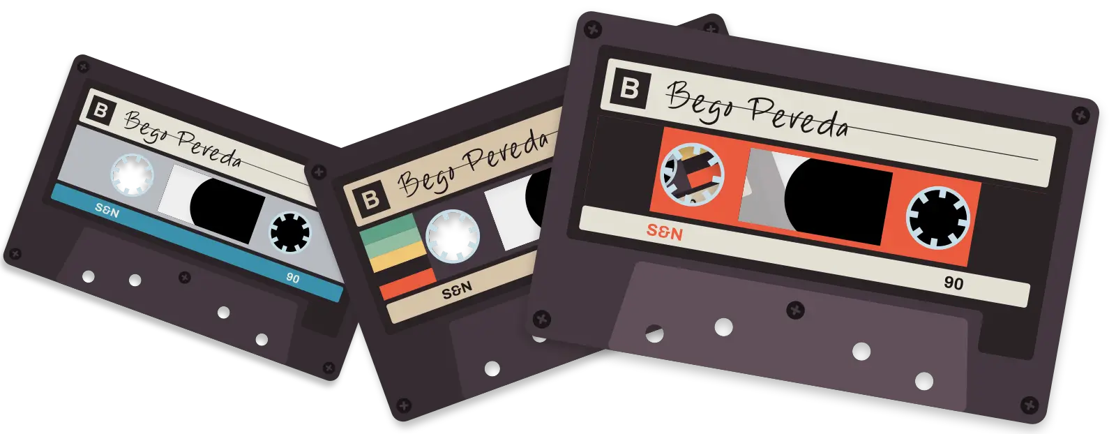 Bespoke reel-to-reel graphic and animations.