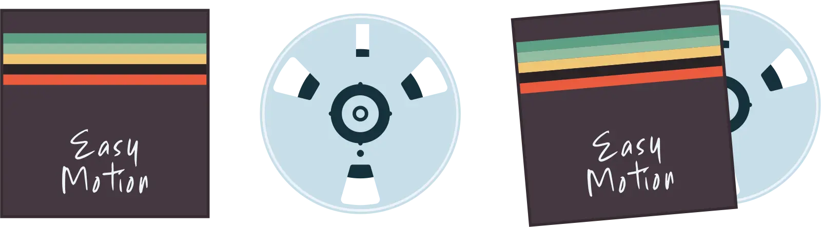 Animated music portfolio graphics.