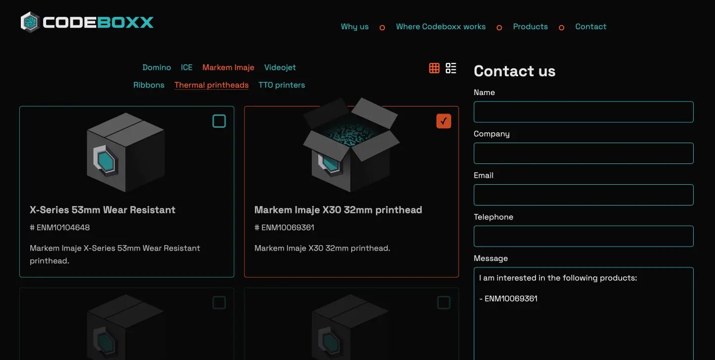Codeboxx product pages.