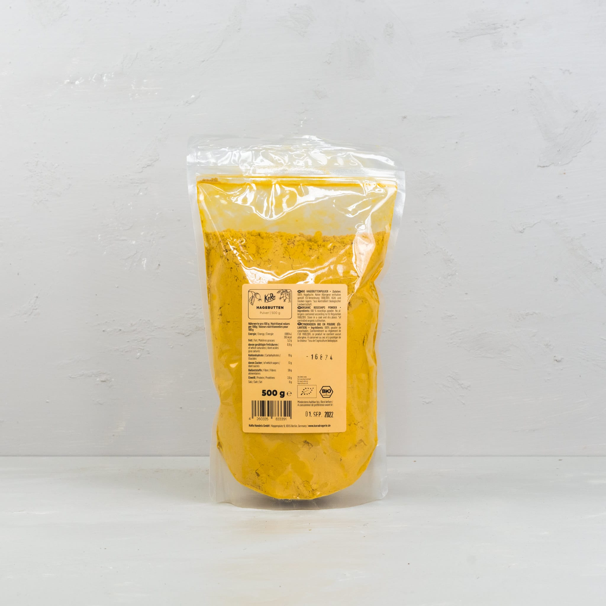 Superfood Bio Hagebutten Pulver