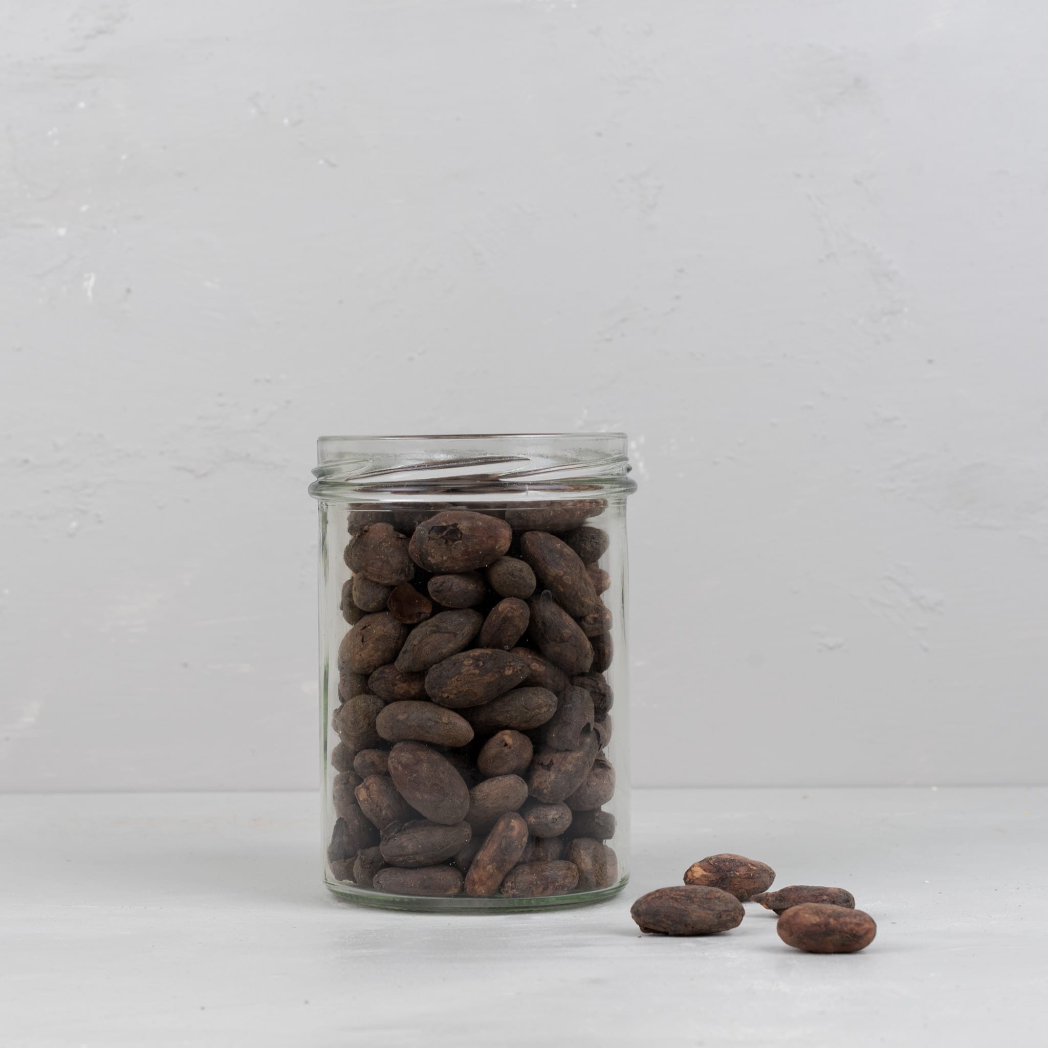 Bio Kakaobohnen im Glas