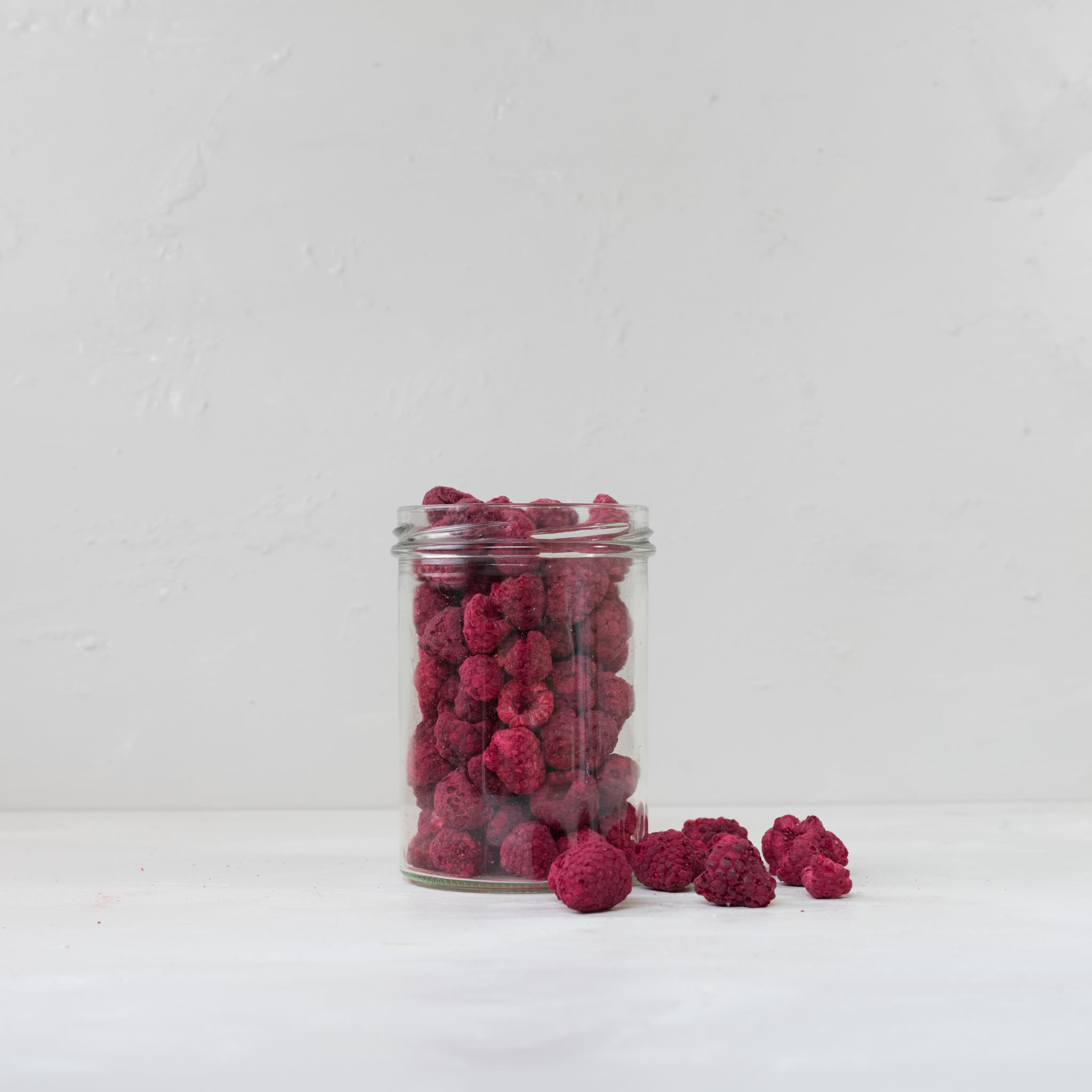 Gefriergetrocknete Himbeeren