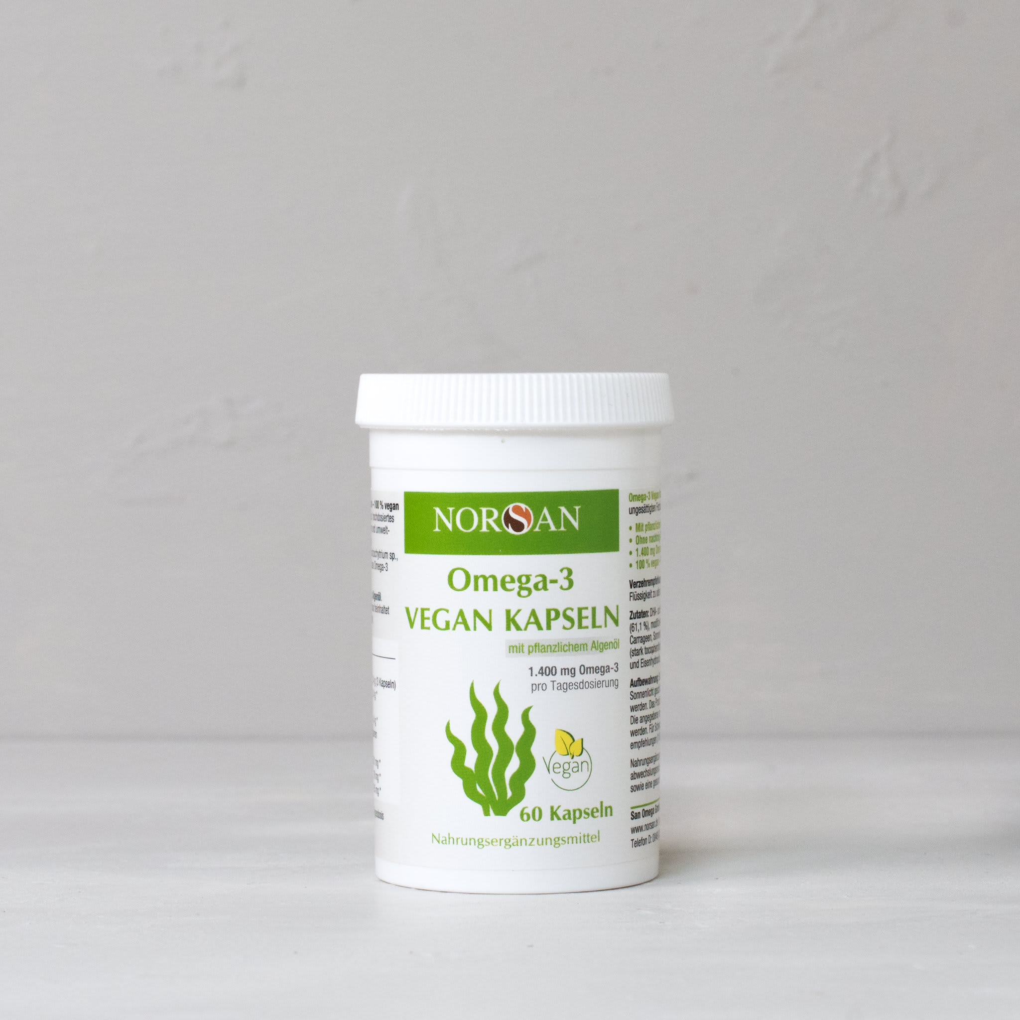 Nahrungsergänzungsmittel Omega-3 Vegan Kapseln