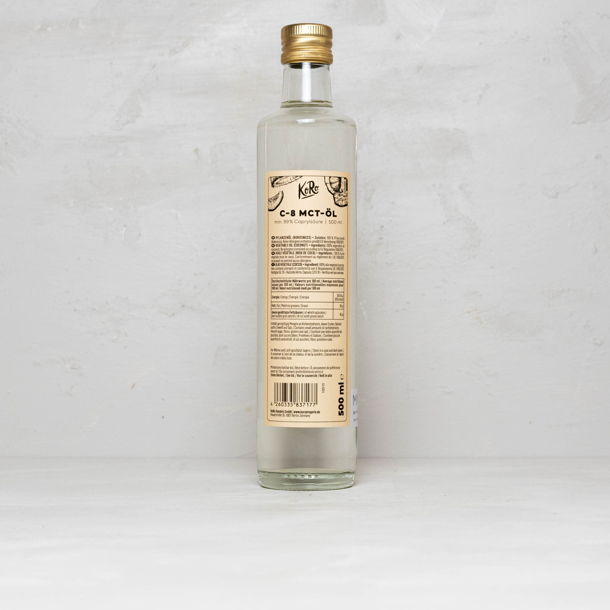 MCT Öl in einer Flasche