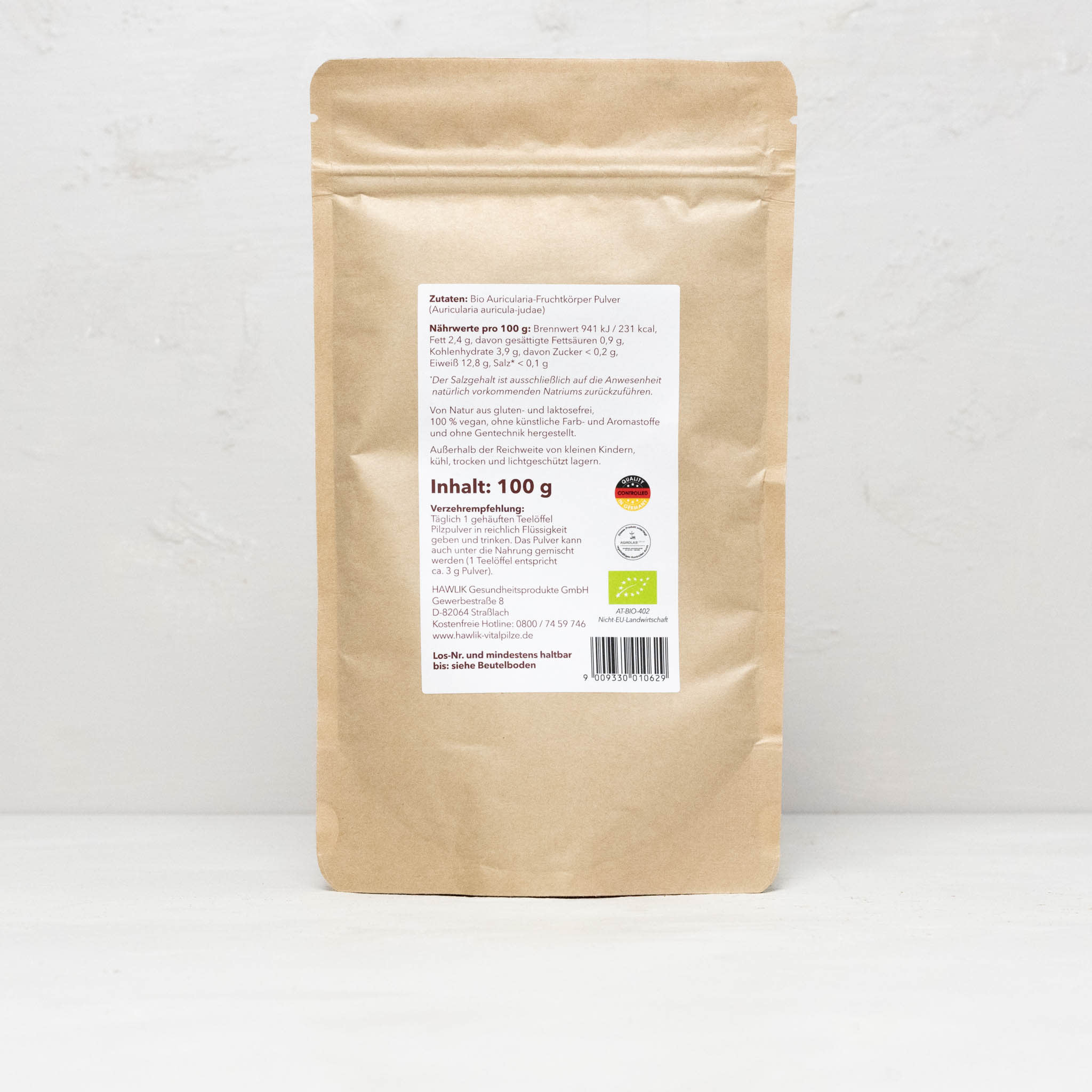 Vitalpilz Auricularia Pulver