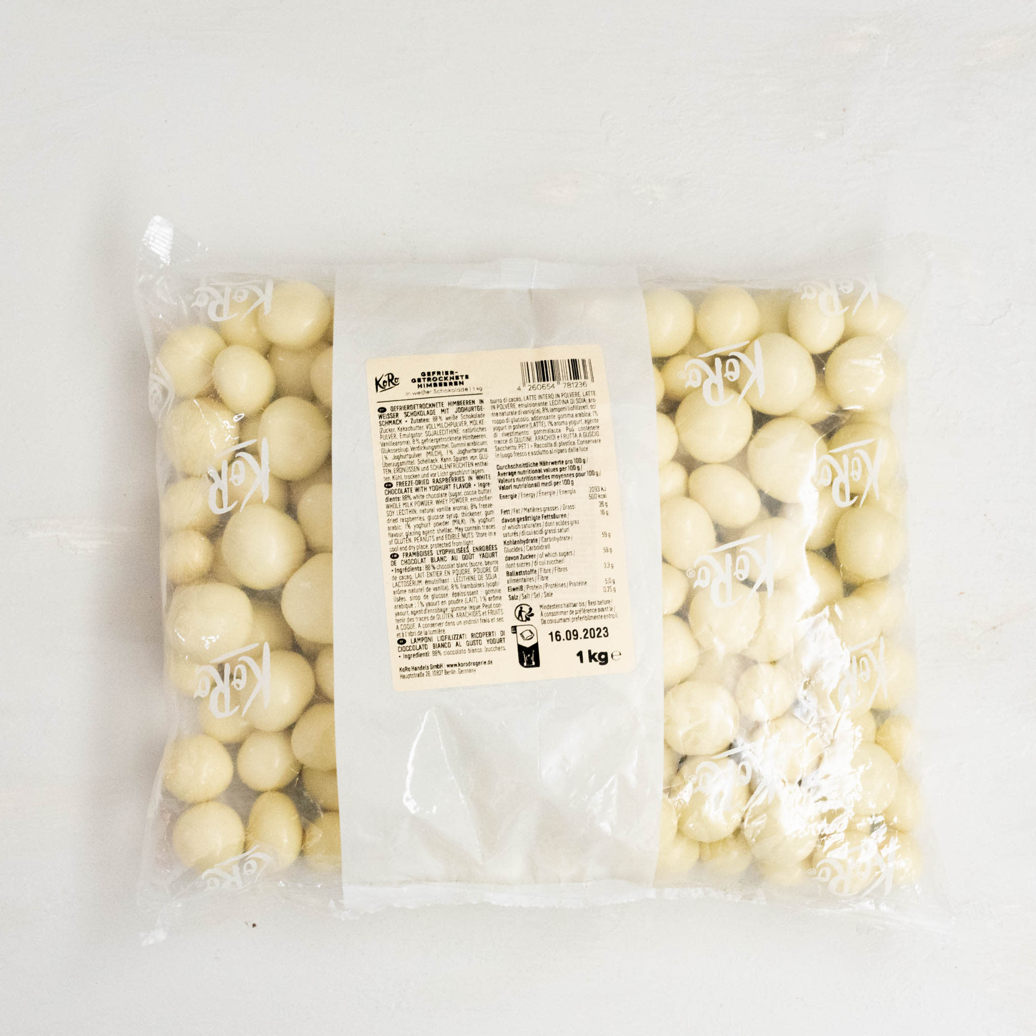 Himbeeren in weisser Schokolade