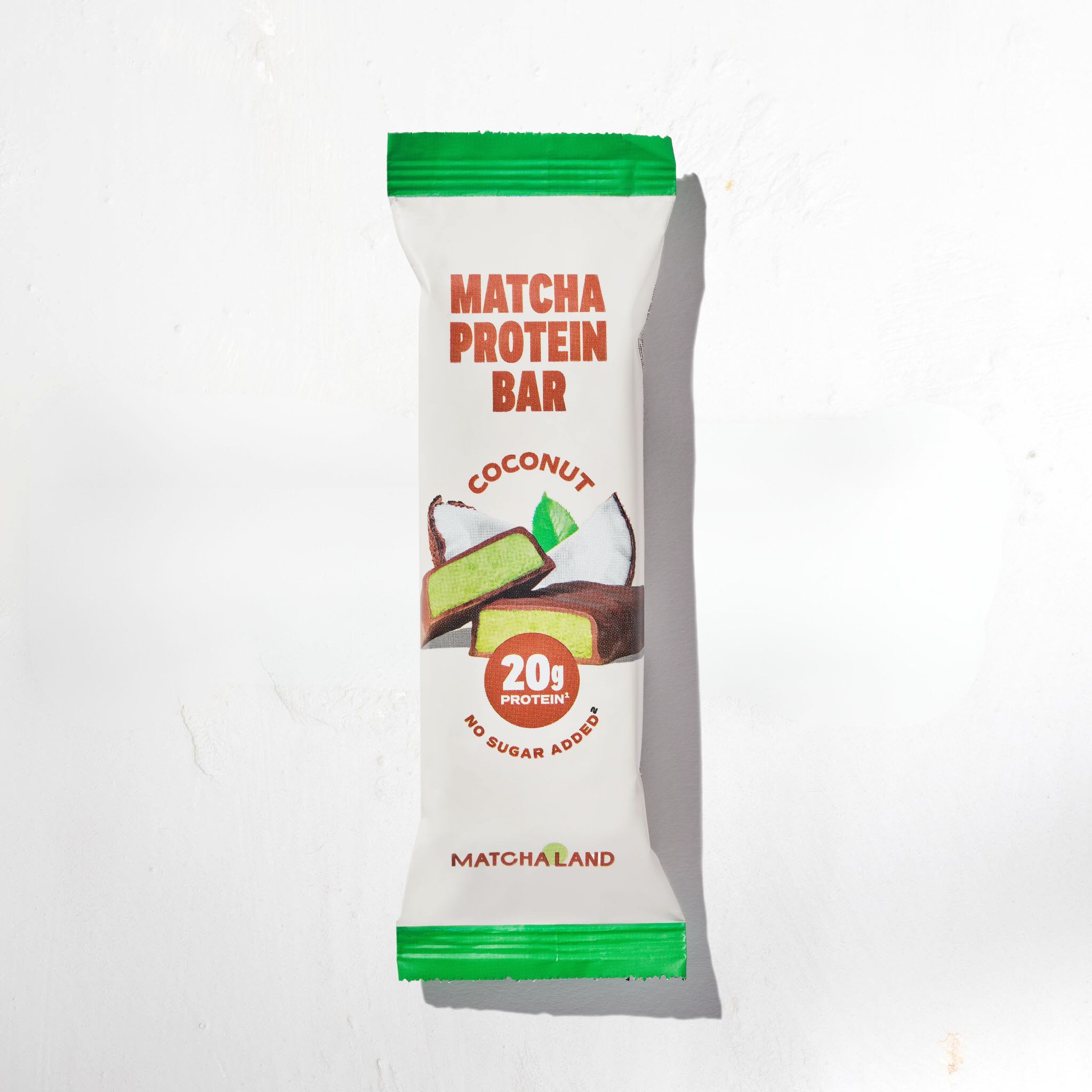 Matchaproteinriegel mit Kokos