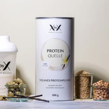 Vanille Protein ohne Süssungsmittel in einer Box