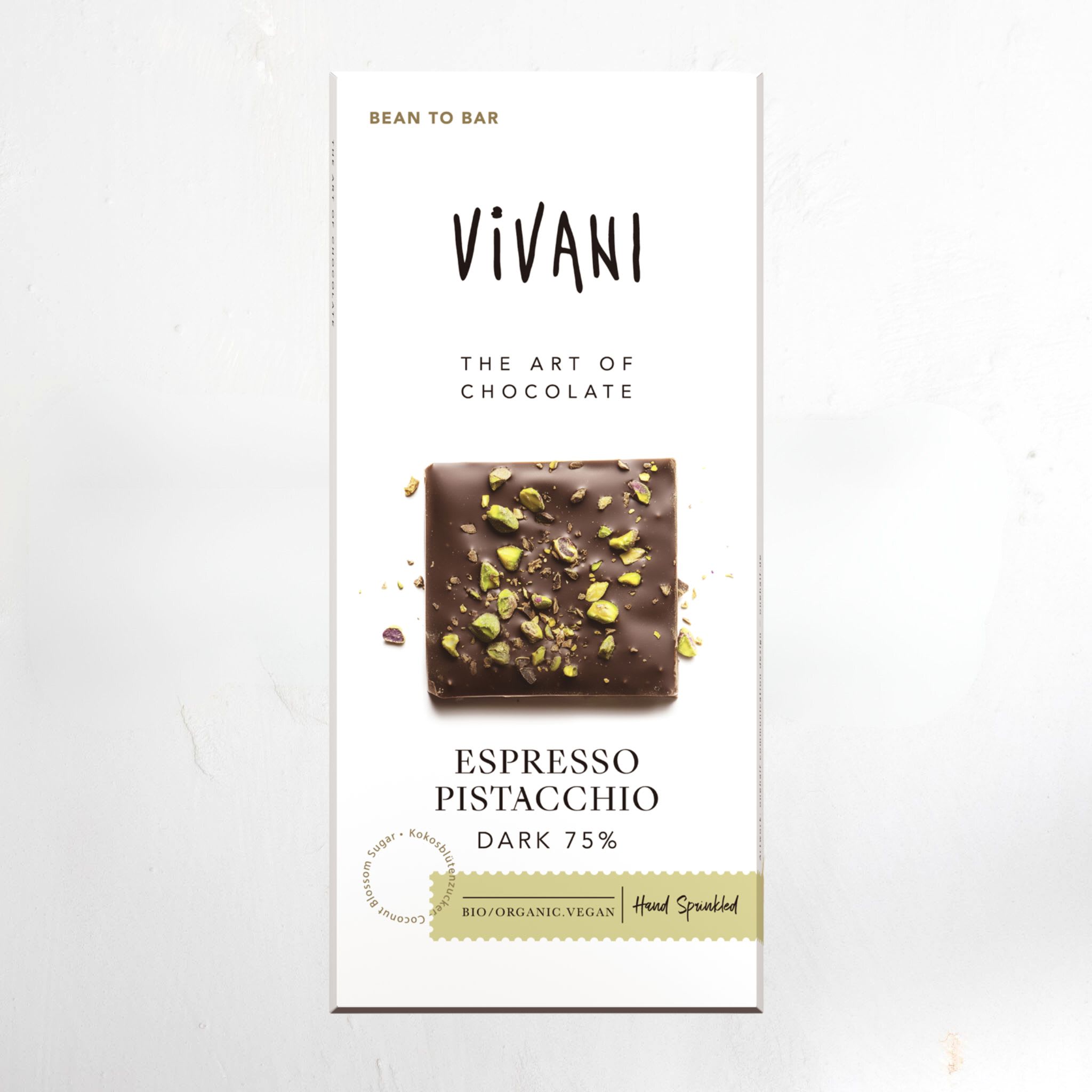 Vivani Schokolade PEspresso Pistacchio