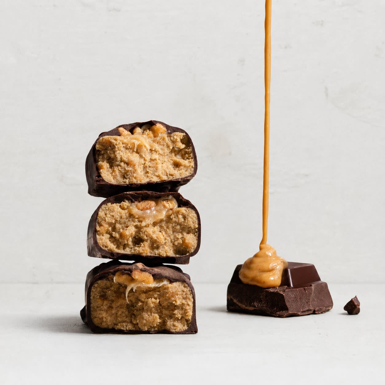 Proteinriegel Schokolade und salted Caramel