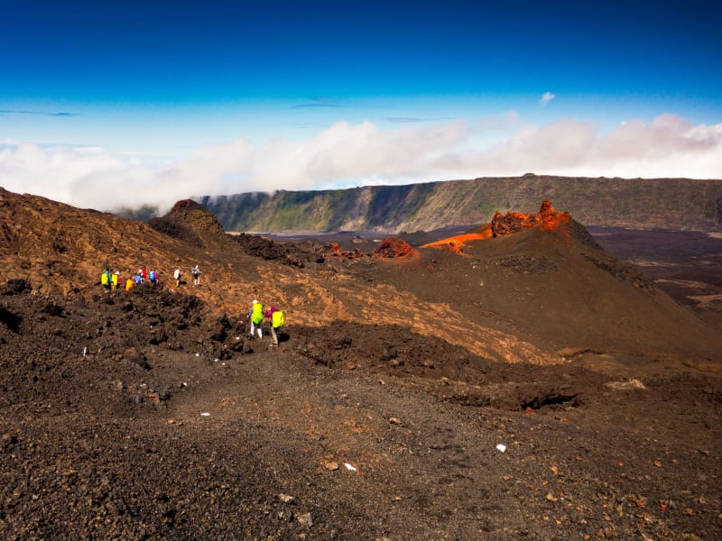 Randonnée sur le Piton de la Fournaise, La Réunion encadré par le prestataire, La Réunion