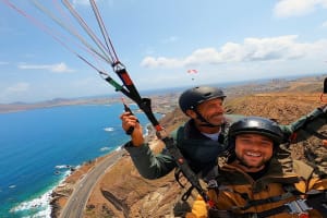 Tandem Paragliding Flight over Las Palmas, Gran Canaria