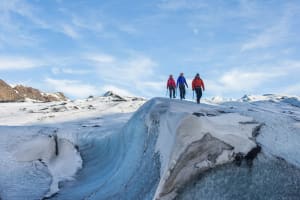 Randonnée glacière sur le glacier Sólheimajökull près de Vík