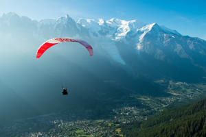 Tandem Paragliding Flight over Chamonix from Planpraz