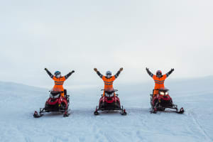 Motorschlittentour zum Langjökull-Gletscher und Besuch des Goldenen Kreises ab Reykjavík