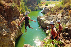 Canyoning excursion in Guadalmina River, near Marbella