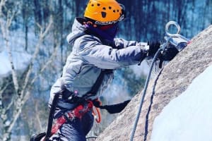 Winter Via Ferrata with zipline on Mont Catherine, Laurentides